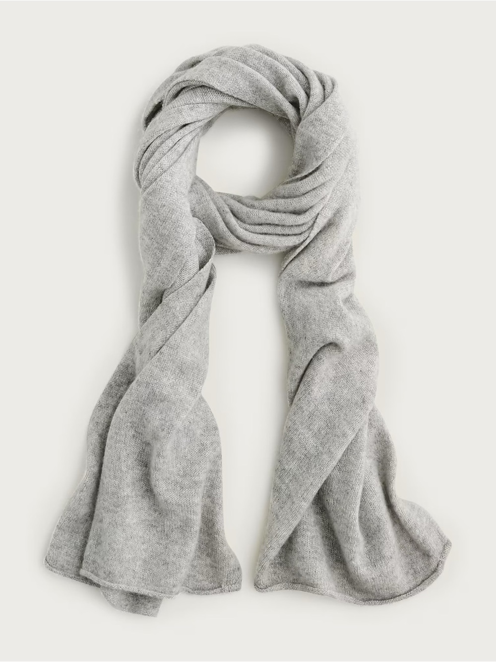 J.Crew 100% Cashmere Wrap Scarf Heather Grey NWT